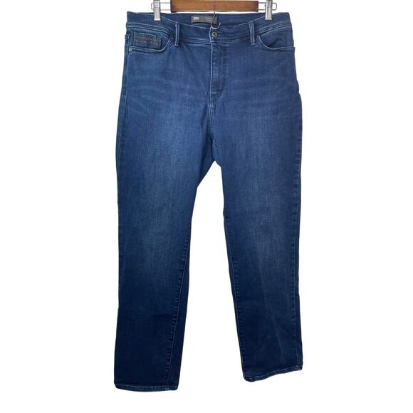 Levi's denim blue jeans women's size 16 512 Straight Leg * FLAW - see descri * - Picture 1 of 14